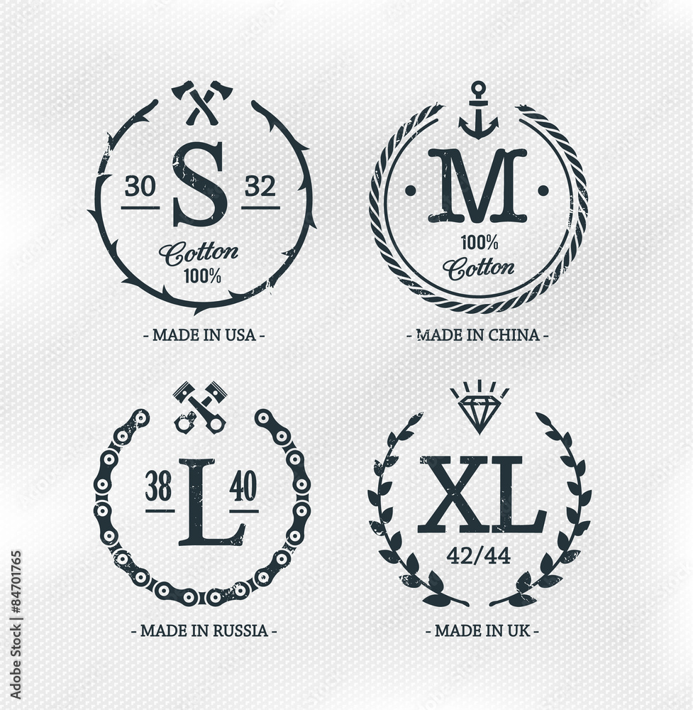 Size Emblems Templates