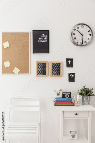 Pin board in study space