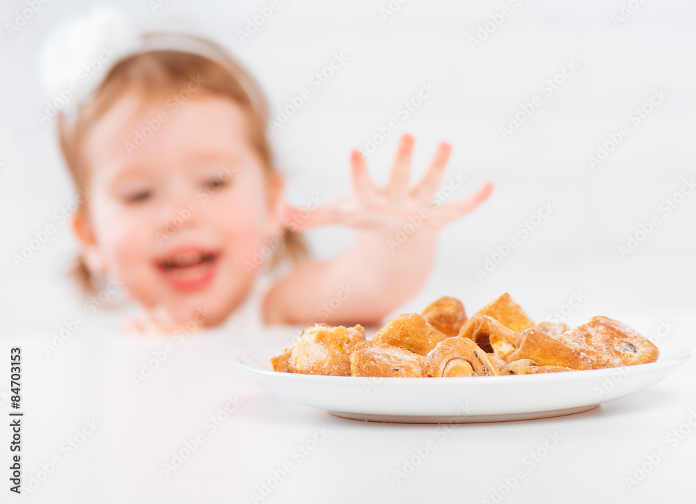 happy child girl eats cookies and milk happy child girl eats cookies and milk