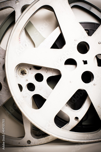 Movie film reels empty vintage effect