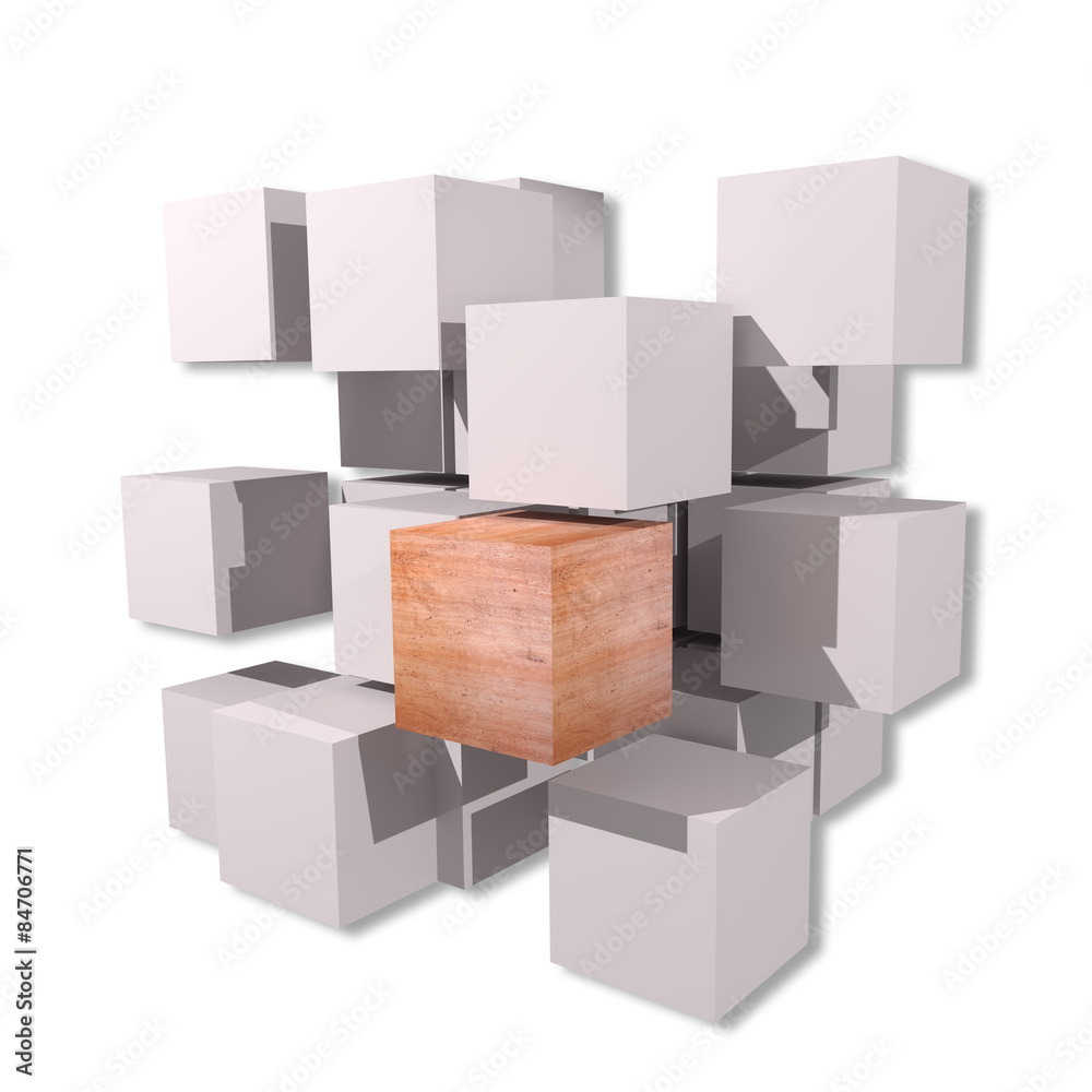 Obraz premium Different cubes