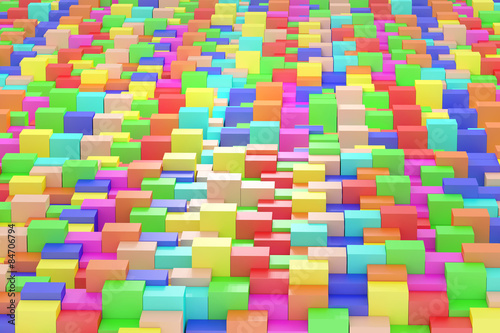 colored cubes