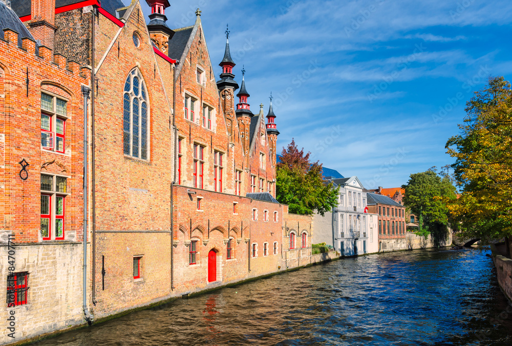 A canal in Bruges, Belgium
