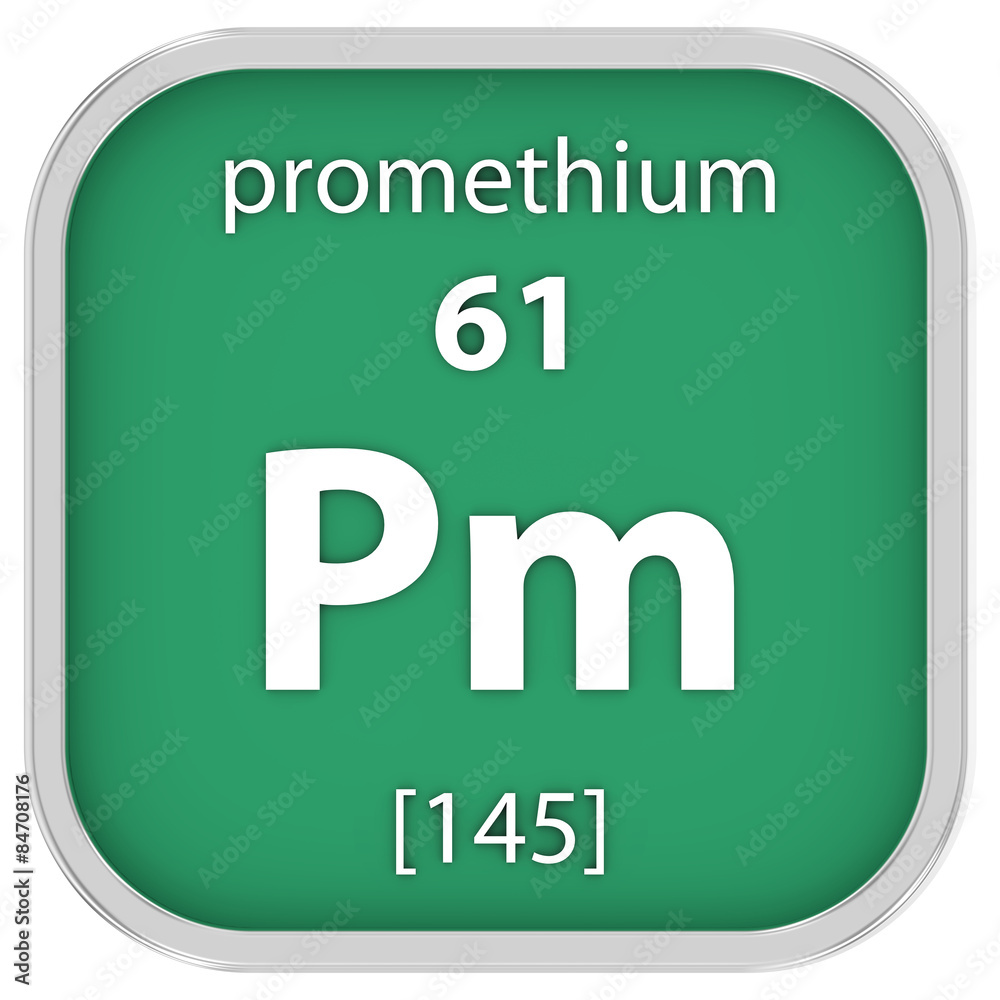 Promethium material sign Promethium material sign