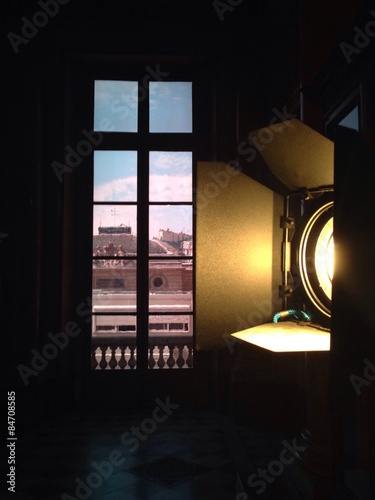 a parisien window with fresnel lighting
