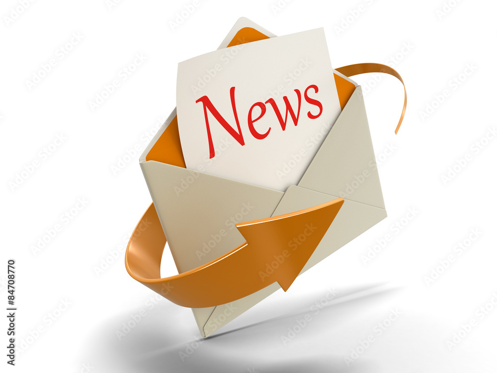 Letter news (clipping path included) Letter news (clipping path included)