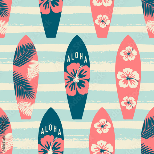 Surf Boards Seamless Pattern