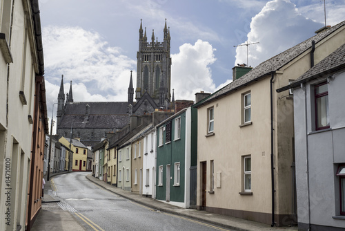 residential street scene in ireland photo