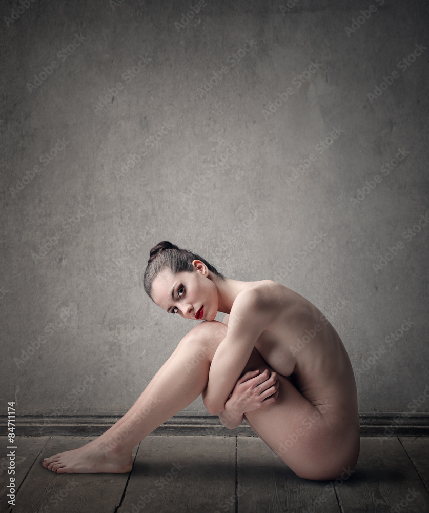 Naklejka premium Naked woman