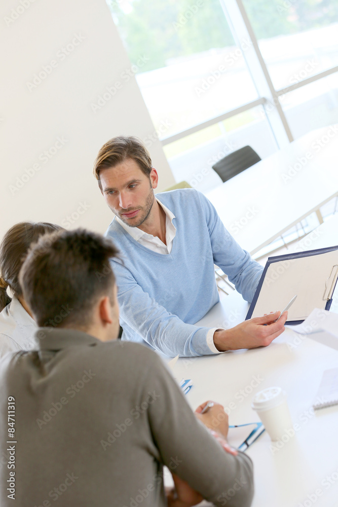 Fototapeta premium Business people meeting for budget presentation