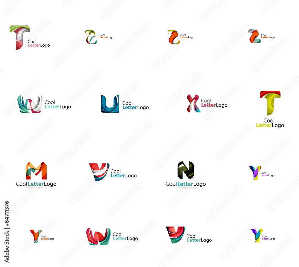 Set of universal company logo ideas, business icon collection Set of universal company logo ideas, business icon collection