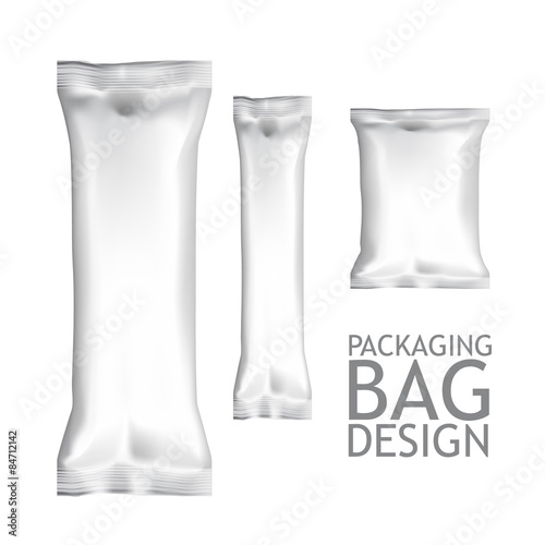 Set Blank Foil Food Snack Packages