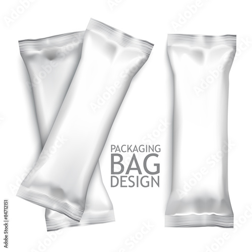Set Blank Foil Food Snack Packages