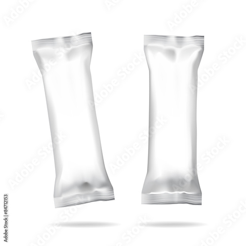 Set Blank Foil Food Snack Packages