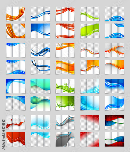 Set of tri-fold brochure design