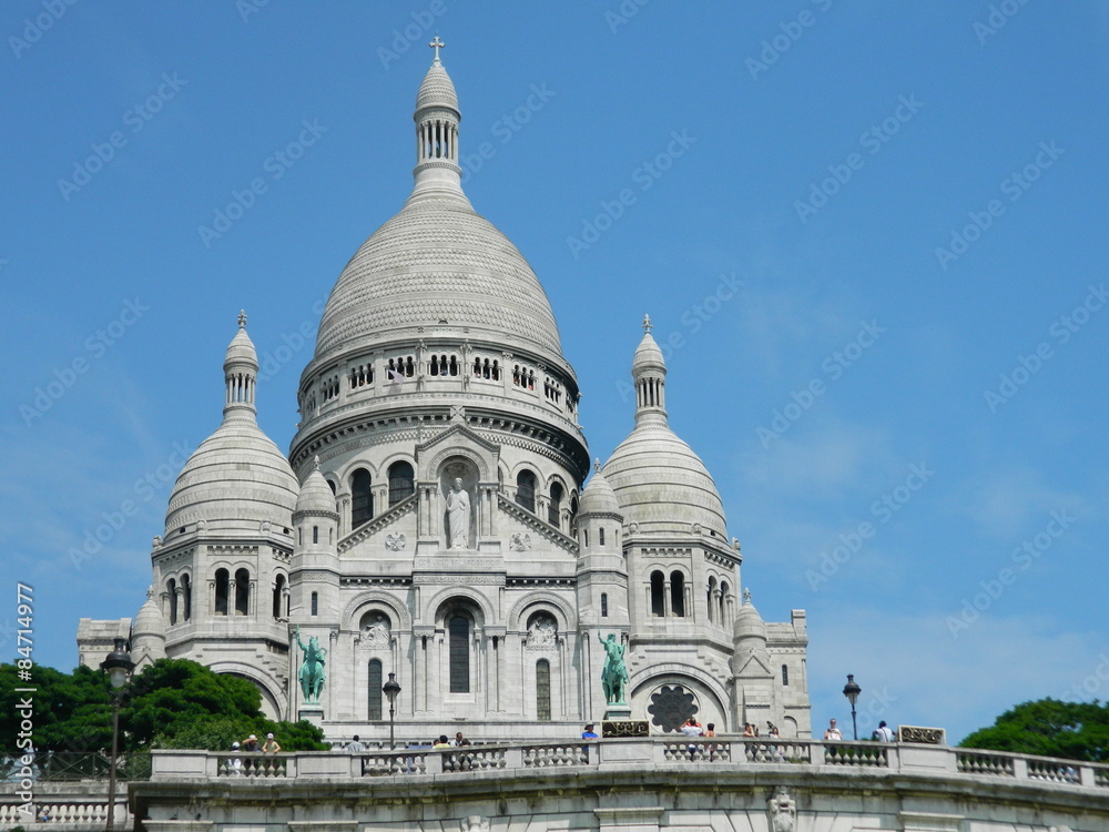 La Basilique du Sacre Coeur in Paris, France.
