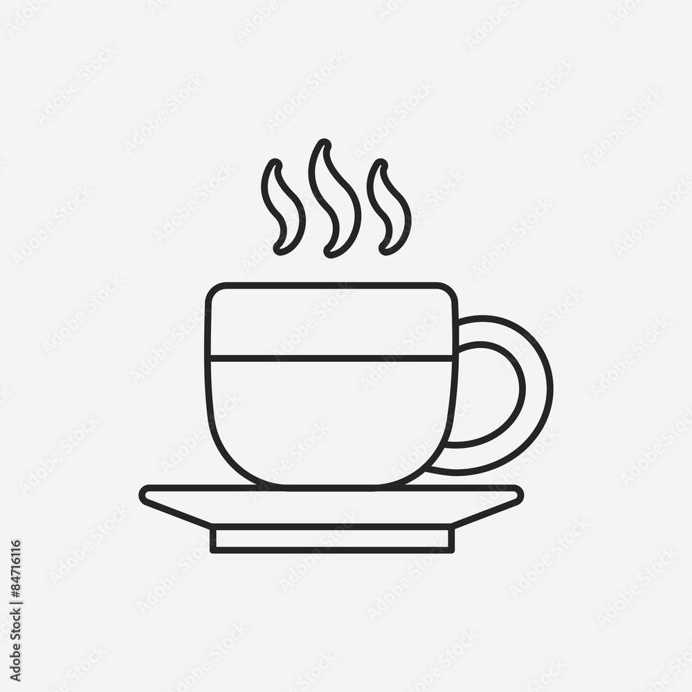 hot coffee line icon hot coffee line icon