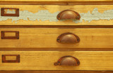 Antique wooden tool cupboard