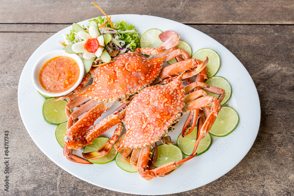 steam crab seafood