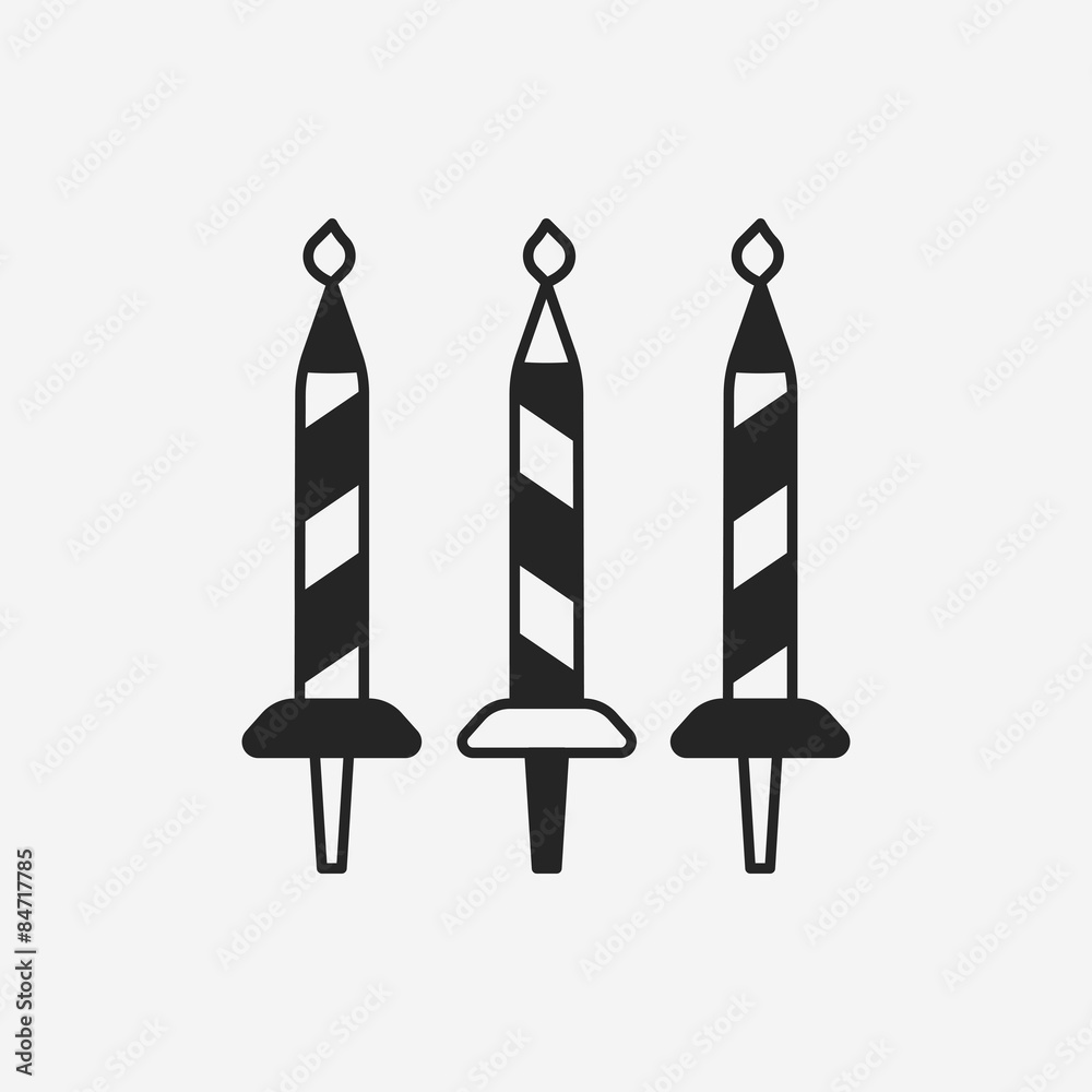 Fototapeta premium birthday candle icon
