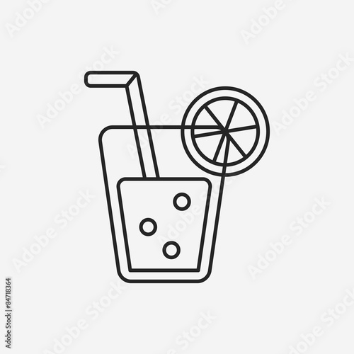 birthday drink line icon