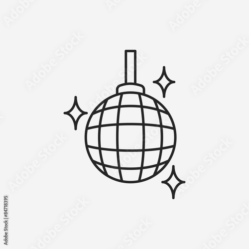 party ball line icon