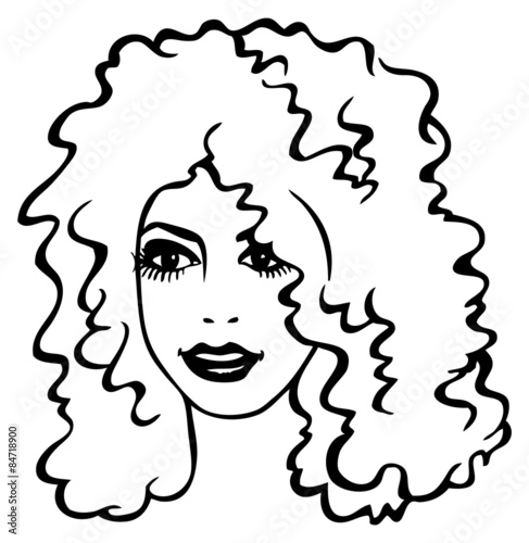 curly hair woman