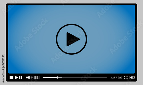 Video player for web. stock vector