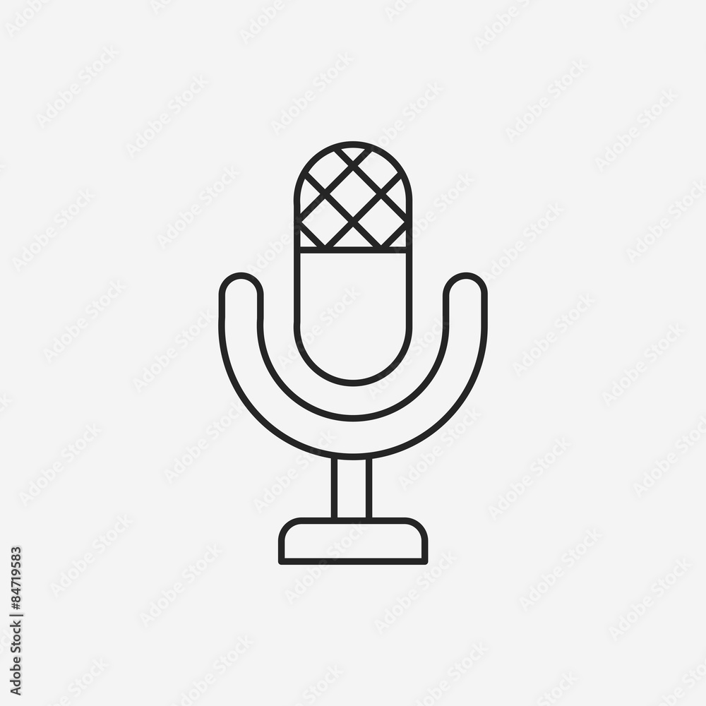 sound record line icon sound record line icon