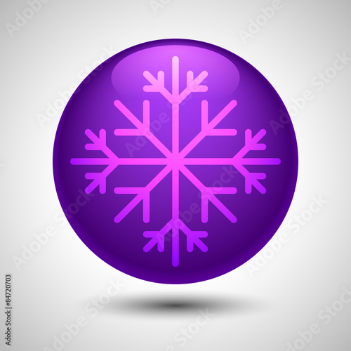 Snowflake symbol. Editable vector. Eps 10