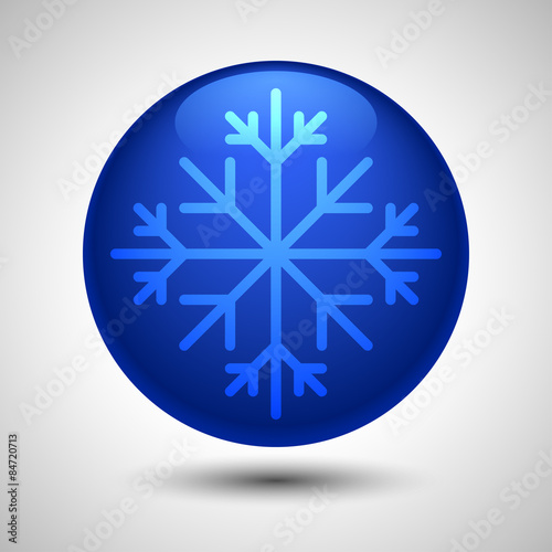 Snowflake symbol. Editable vector. Eps 10