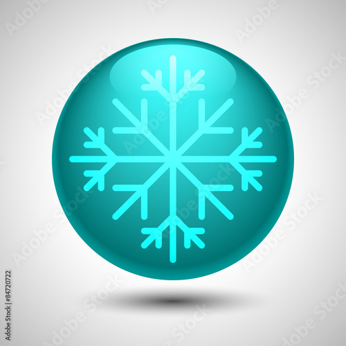 Snowflake symbol. Editable vector. Eps 10