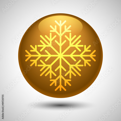 Snowflake symbol. Editable vector. Eps 10