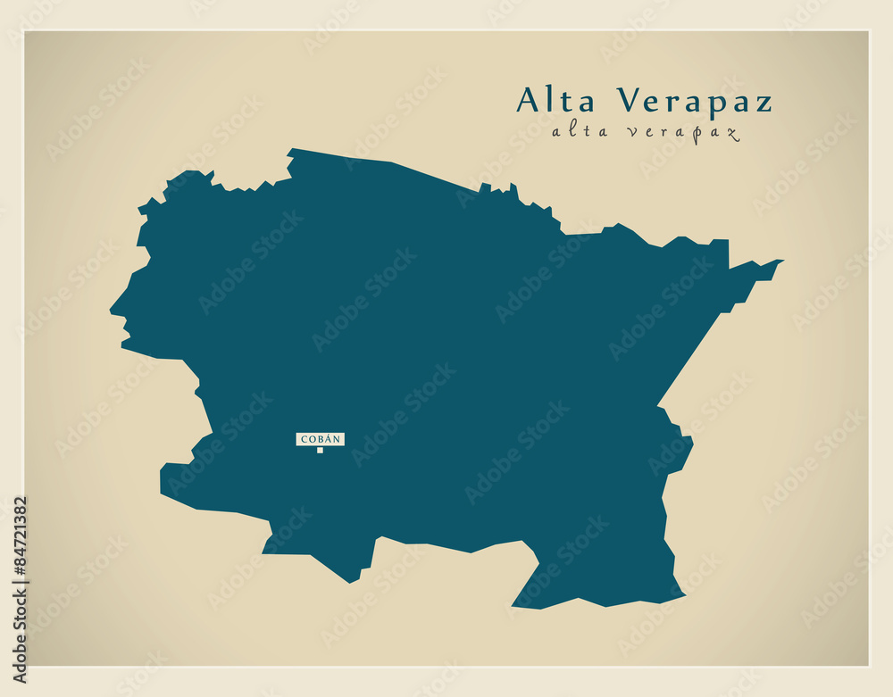 Modern Map - Alta Verapaz GT