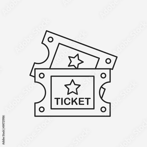 movie ticket line icon