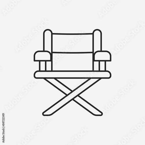 director chair line icon