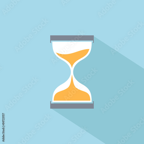 Sand clock vector flat icon