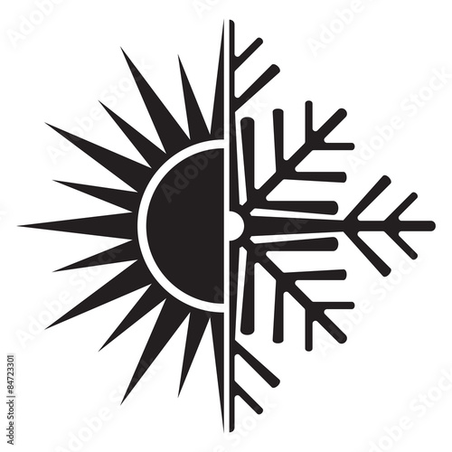 Air conditioning vector icon - summer winter © branchecarica