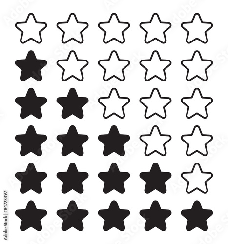 Rating stars for web site