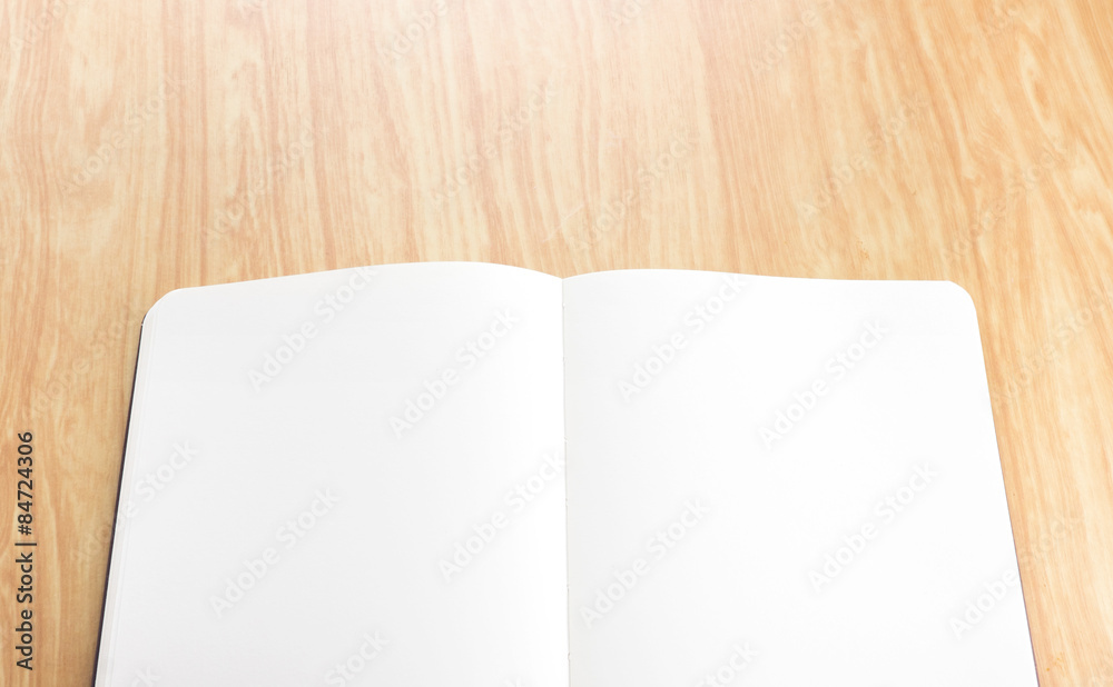 blank open notebook on wood table,Business template mock up for blank open notebook on wood table,Business template mock up for