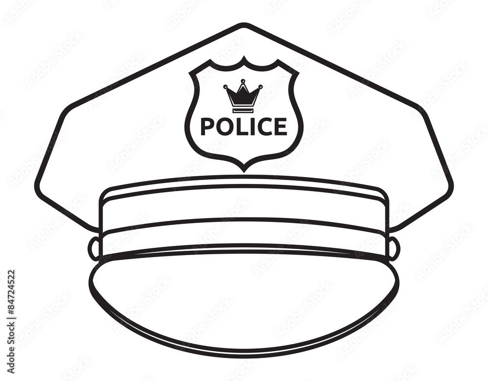 police hat template