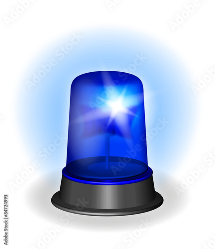 Gyrophare police lumière bleu alerte