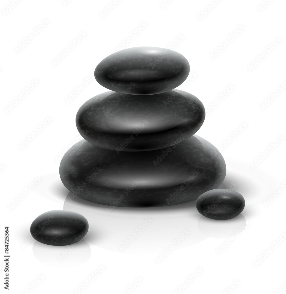 Spa stones black heap. Eps10 vector illustration. Isolated on Spa stones black heap. Eps10 vector illustration. Isolated on