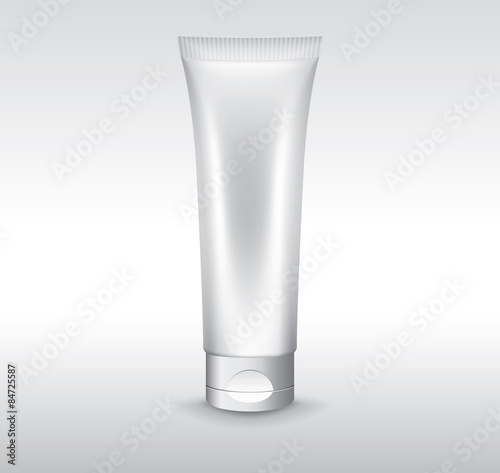 Blank cosmetic tube vector object