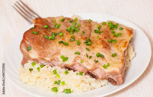 ribs with rice