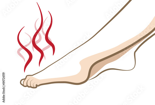 Smelly stinky feet vector cosmetic concept