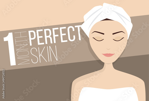 Perfect skin treatment illustration beauty vector