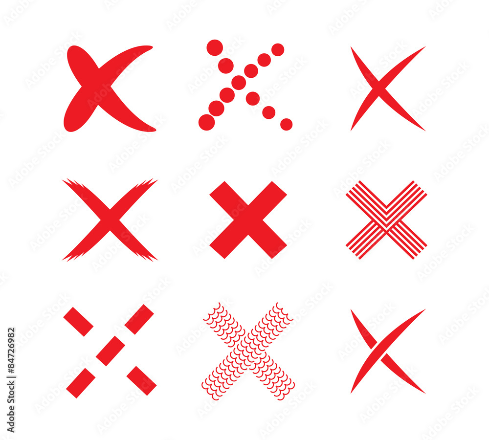 Fototapeta premium Check mark sticker set
