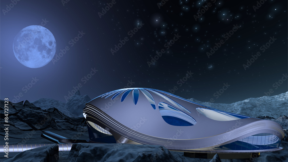 Obraz premium Weltallbasis