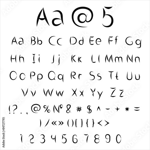 Vector alphabet and numbers